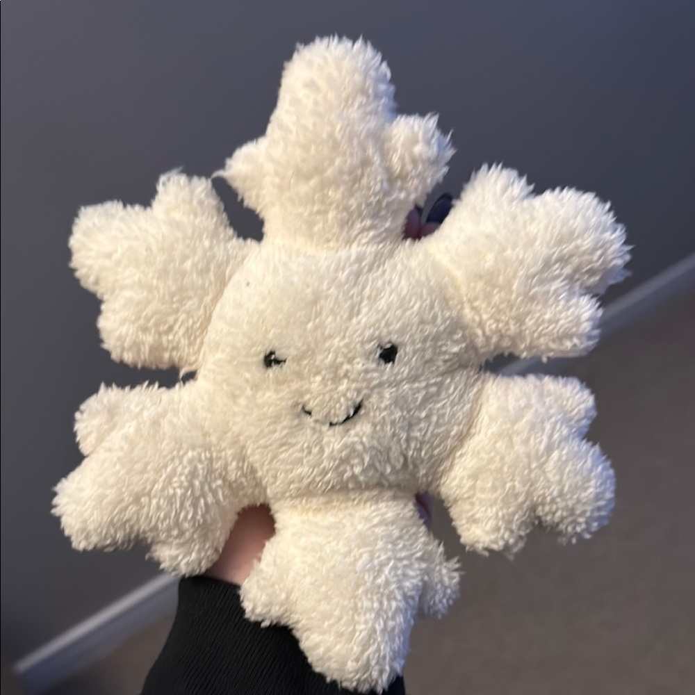 RETIRED Jellycat Fluffy White Snowflake